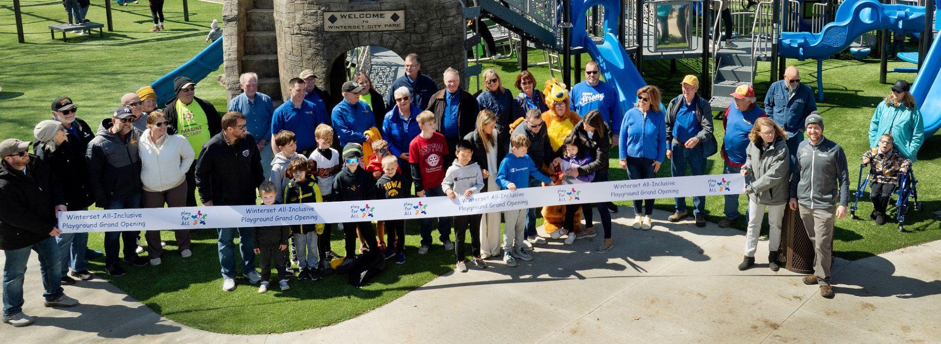 Winterset park ribbon cutting